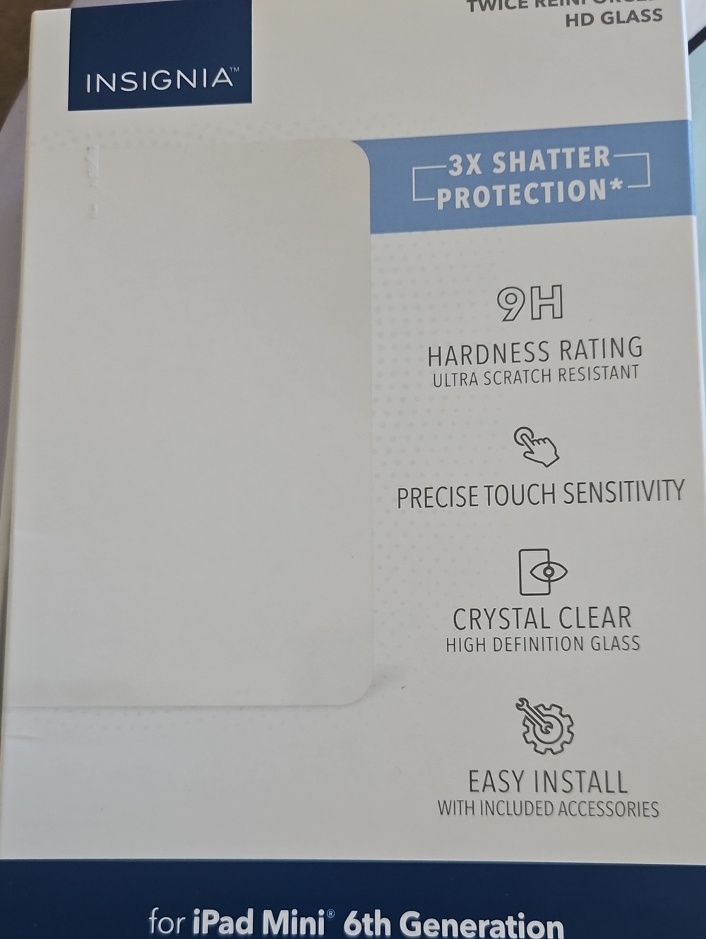 Clear Screen Protector for iPad Mini (White) - 9H Scratch Resistant